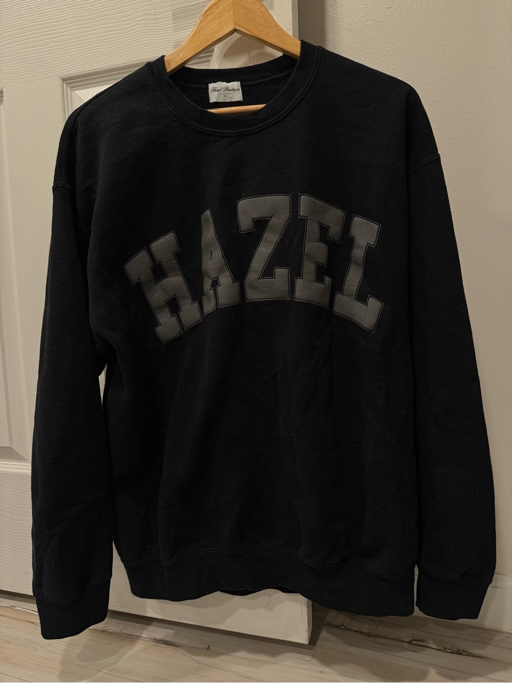 Hazel Logo Crewneck Sweatshirt - Black